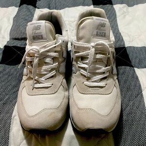 New balance shoes 574 all white